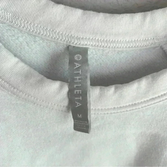 Athleta White Limitless Graphic Crew Sweater Size Medium - Picture 8 of 9